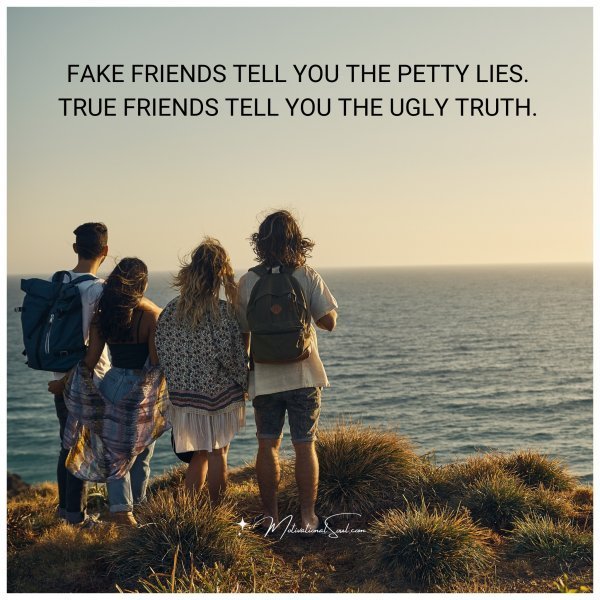 FAKE FRIENDS TELL YOU THE PETTY LIES.