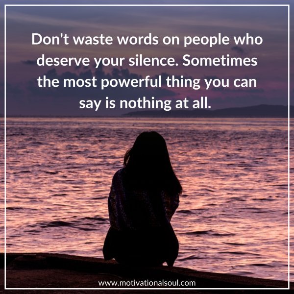 Don't waste words on people