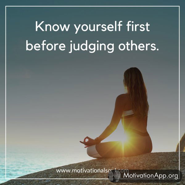 Know yourself first