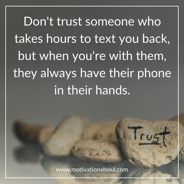 Don't trust someone