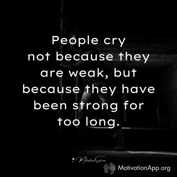 People cry