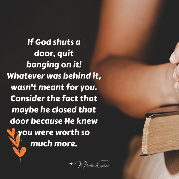 If God shuts a