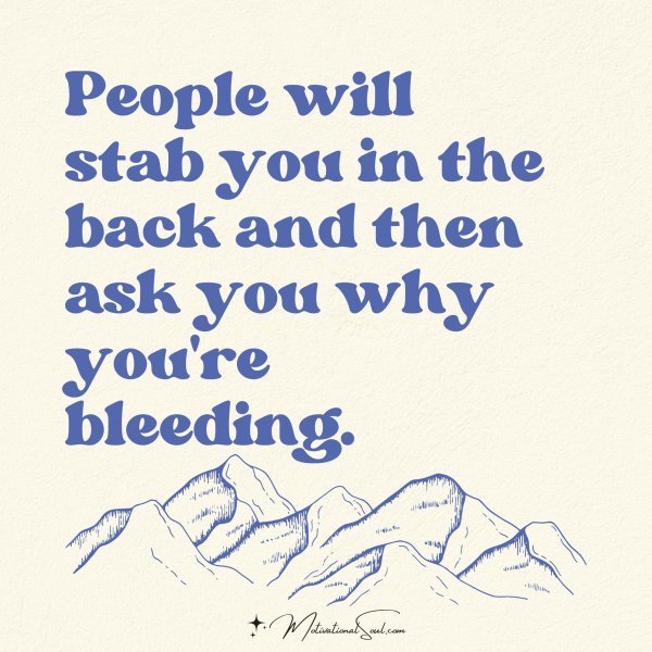 People will stab