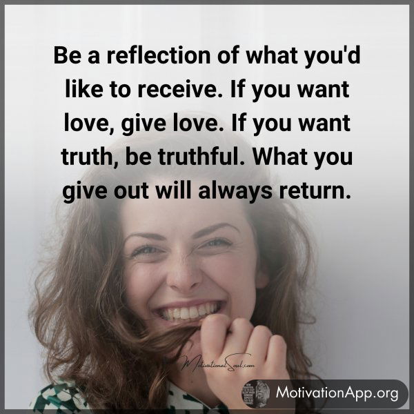 Be a reflection