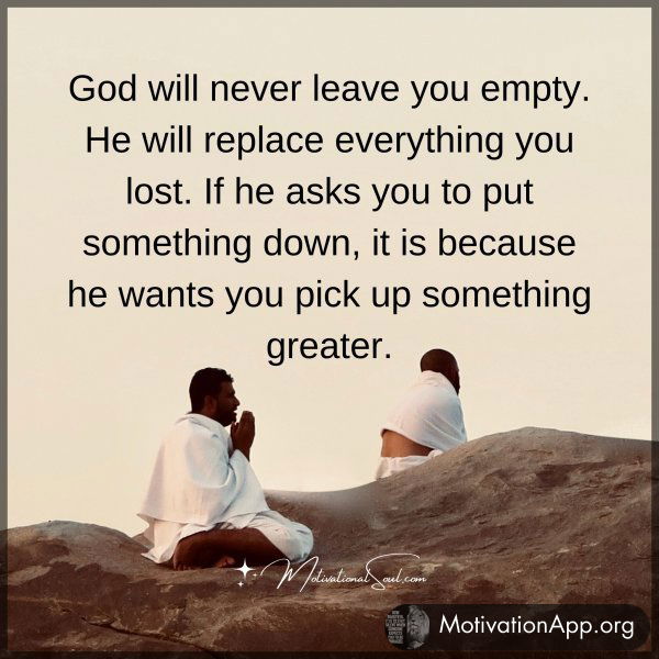 God will never leave