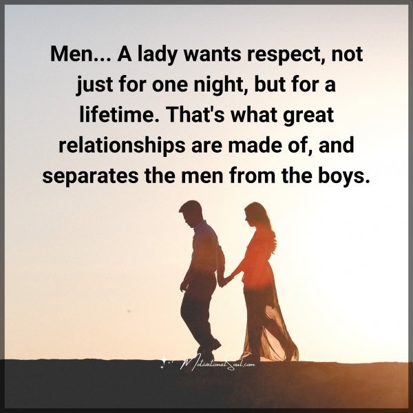 Men... A lady wants
