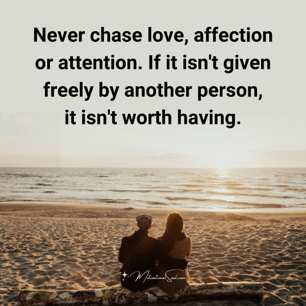 Never chase