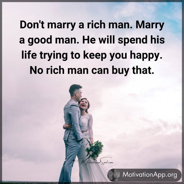 Don't marry