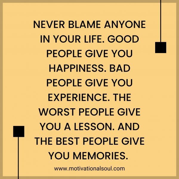 Never blame