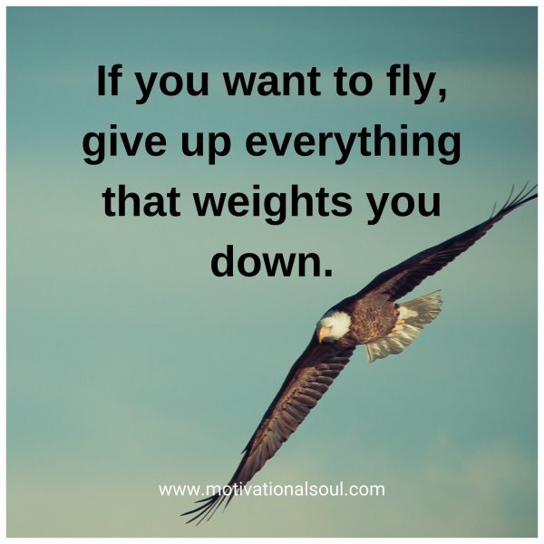 If you want to fly