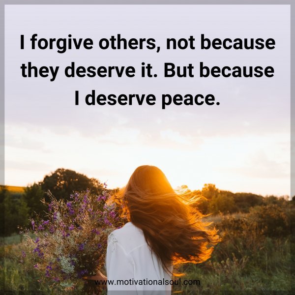 I forgive others