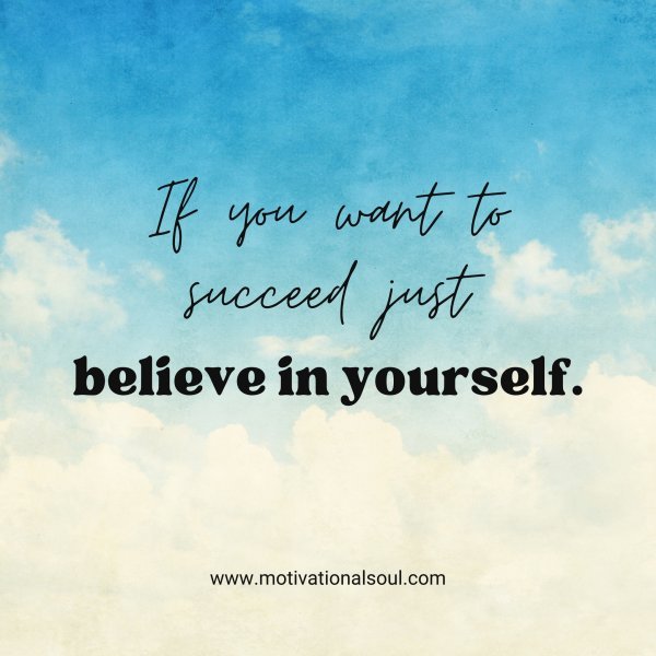 If you want to succeed