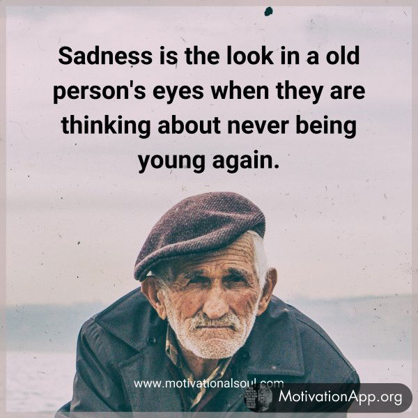 Sadness is the look