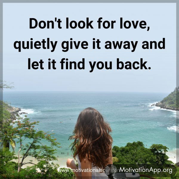 Don't look for love