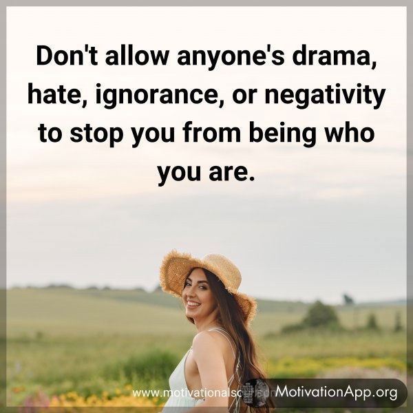 Don't allow anyone's drama