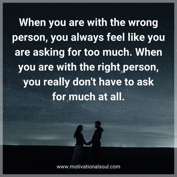 When you are with the wrong person