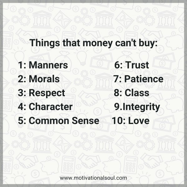 Things that money