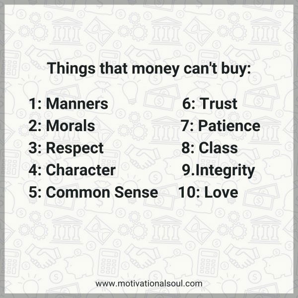 Things that money