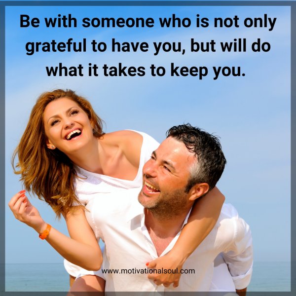 Be with someone who is not