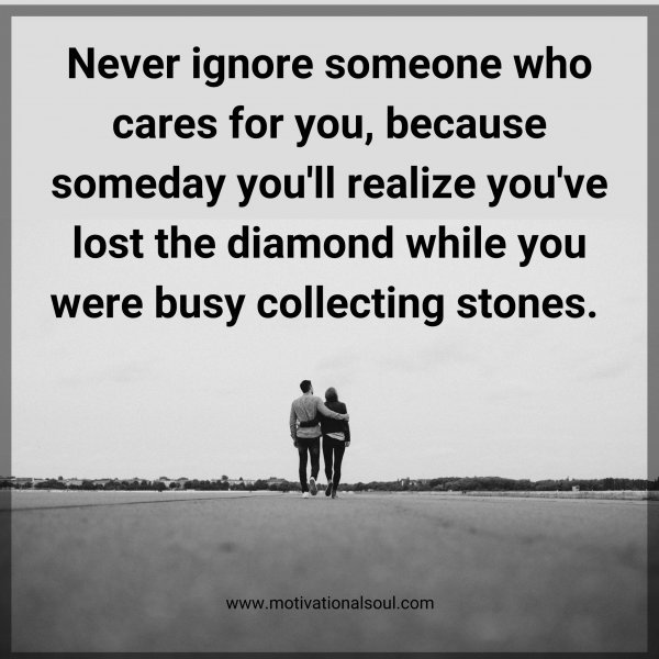 Never ignore someone