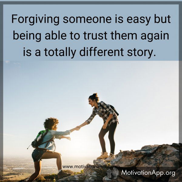 Forgiving someone