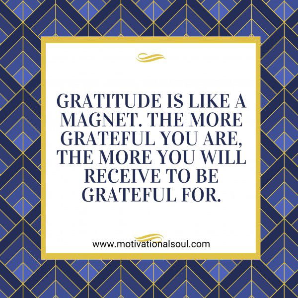 Gratitude is like a