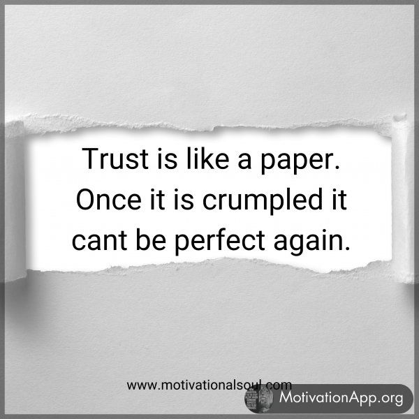 Trust is like