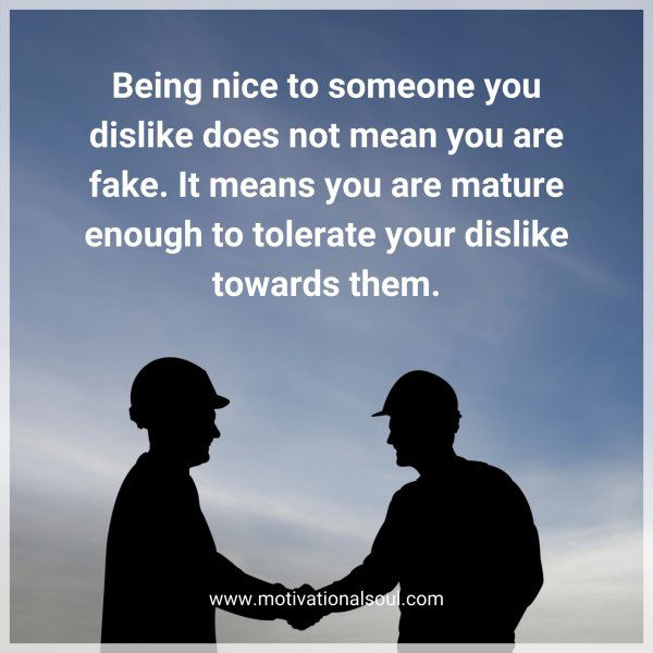 Being nice to