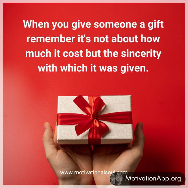 When you give