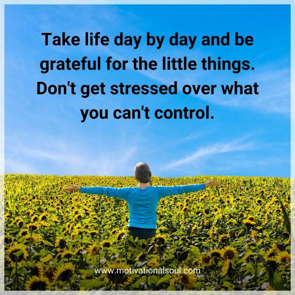 Take life day by day