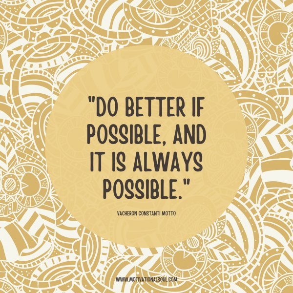 "Do better if possible