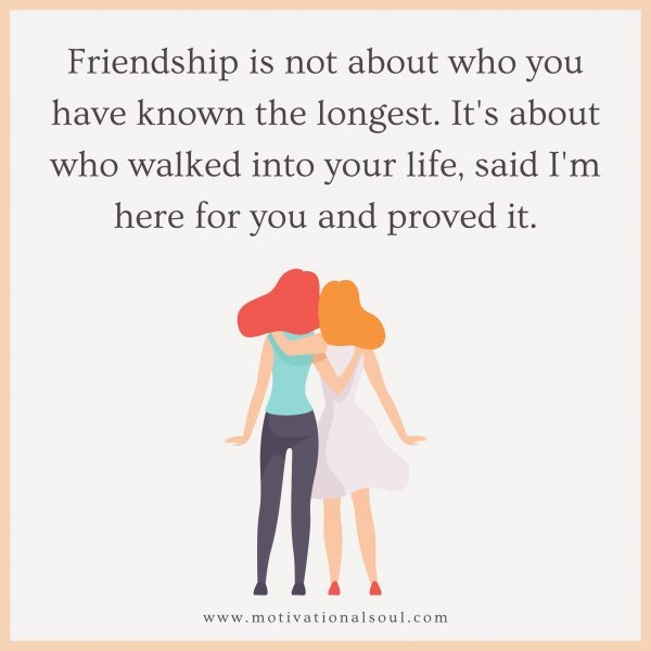 Friendship is not about