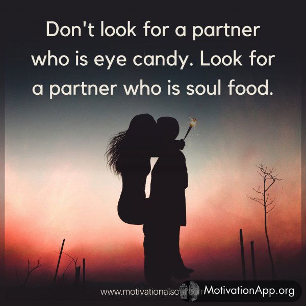 Don't look for a partner