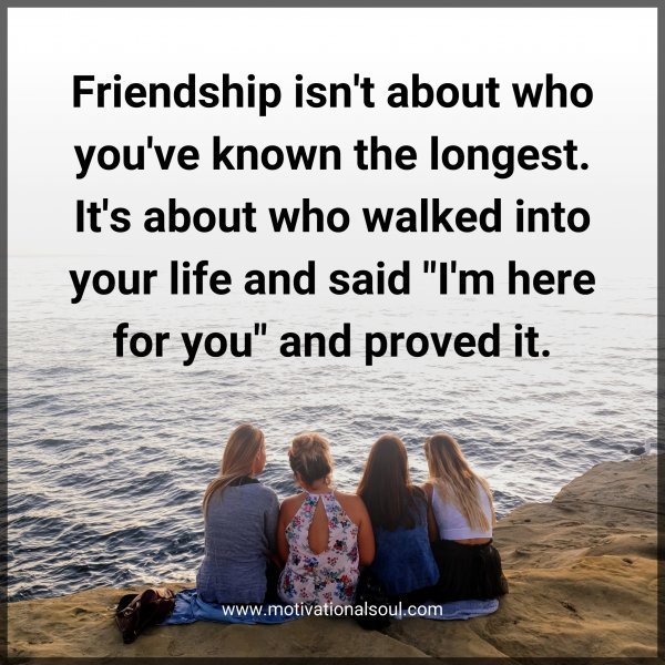 Friendship isn't about