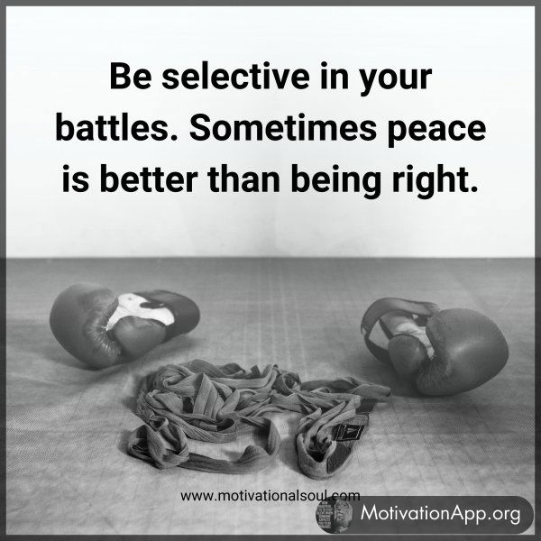 Be selective in your